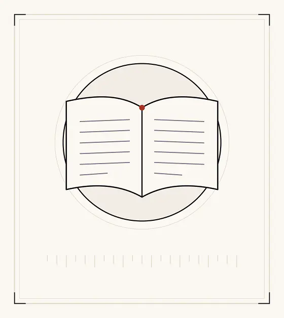 An archive plate: an open book with ruled lines of text on both pages.